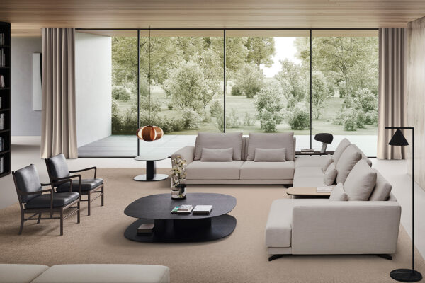 diseño y el equilibro de sus proporciones del sofa pulse, marca