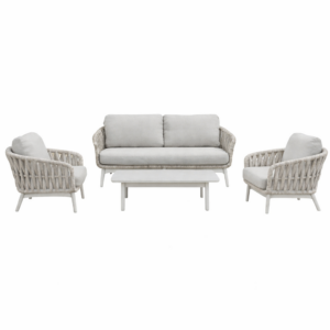 CONJUNTO DE EXTERIOR MONZA ALUMINIO Y TEXTILINE