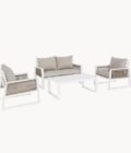SET EXTERIOR SOFA, SILLONES + MESA