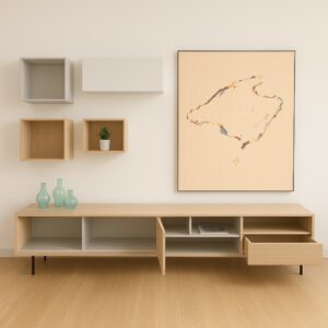 Mueble T.V. con patas metálicas