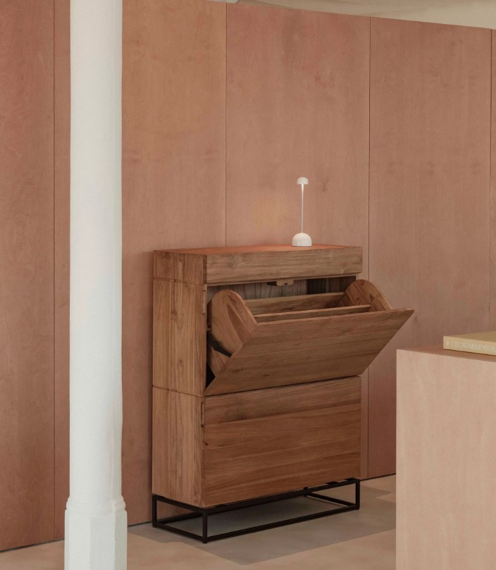 ZAPATERO DE MADERA DE TECA - Imagen 2