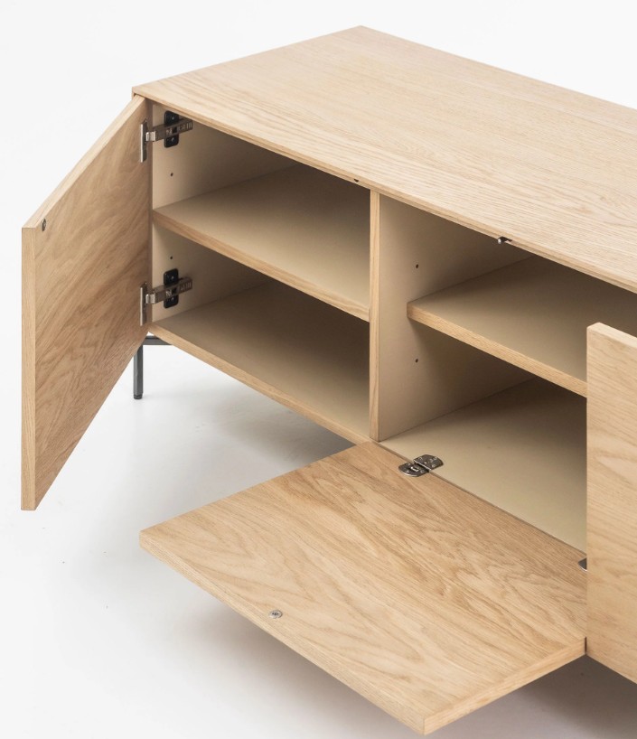 MUEBLE T.V NEW VIOK MADERA DE ROBLE - Imagen 2