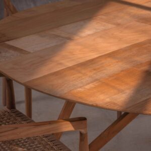 MESA REDONA SPIDER 120 CM MADERA DE TECA