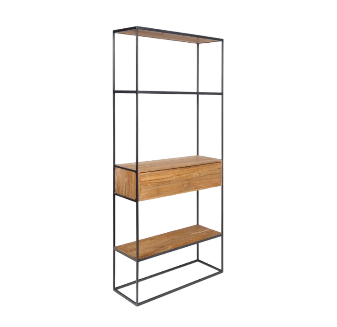 ESTANTERIA ONETWO METAL MADERA DE TECA