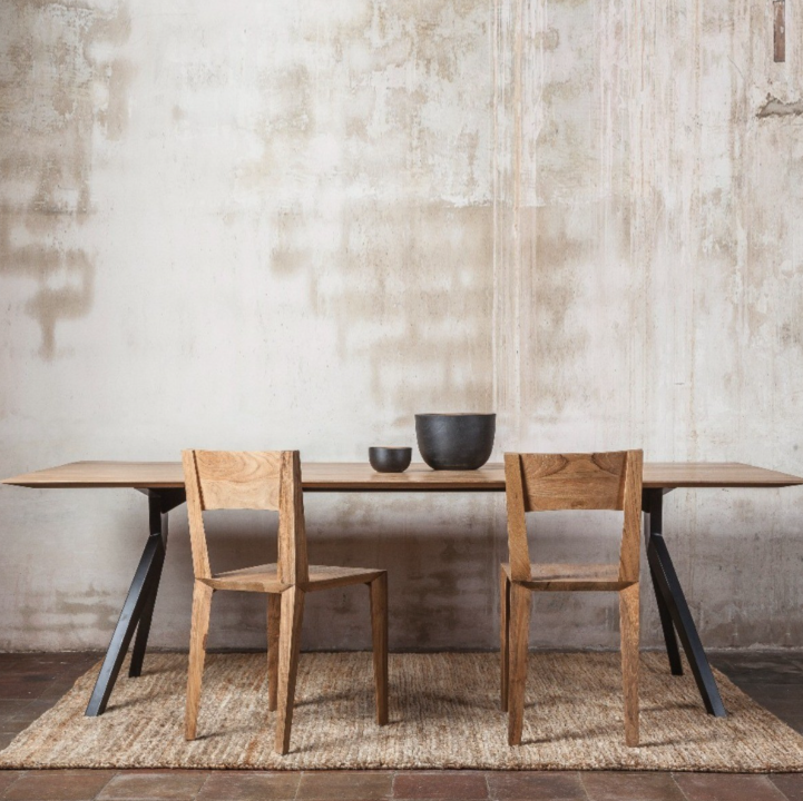 MESA MAJESTIC TECA MACIZA - Imagen 2