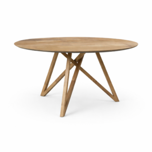 MESA REDONDA SPIDER TECA MACIZA