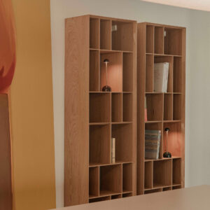 ESTANTERIA EPURE ROBLE NATURAL CON RESINA DE CEMENTO