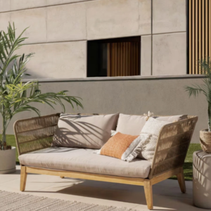 SOFA DE EXTERIOR BELL MADERA MACIZA DE EUCALIPTO Y CUERDA