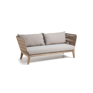 SOFA DE EXTERIOR BELL MADERA MACIZA DE EUCALIPTO Y CUERDA