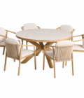 PRECIO ESPECIAL SET DE MESA MIRTIA Ø148 cm Y 6 SILLAS SIRTIE