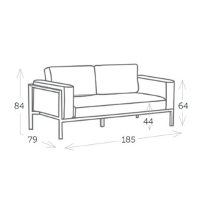 SOFA ALUMINIO REST