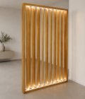 SEPARADOR DE PARED CON ILUMINACIÓN LED Y LAMAS ORIENTABLES