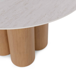 MESA FIJA TRACY 120 TRAVERTINO ROBLE