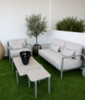 CONJUNTO EXTERIOR NARA, SOFA 2 PLAZAS + SILLON + MESAS DE CENTRO