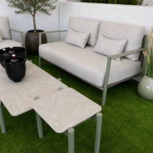 CONJUNTO EXTERIOR NARA, SOFA 2 PLAZAS + SILLON + MESAS DE CENTRO